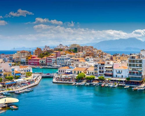 crete island harbour greece